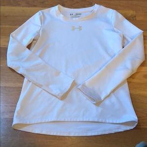 White Under Armour cold gear top